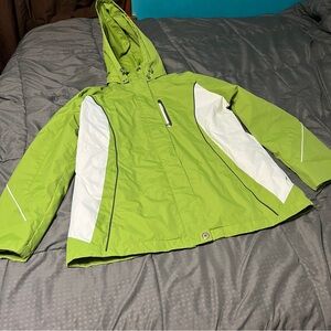 zero xposur Performance green White jacket Coat Women's large